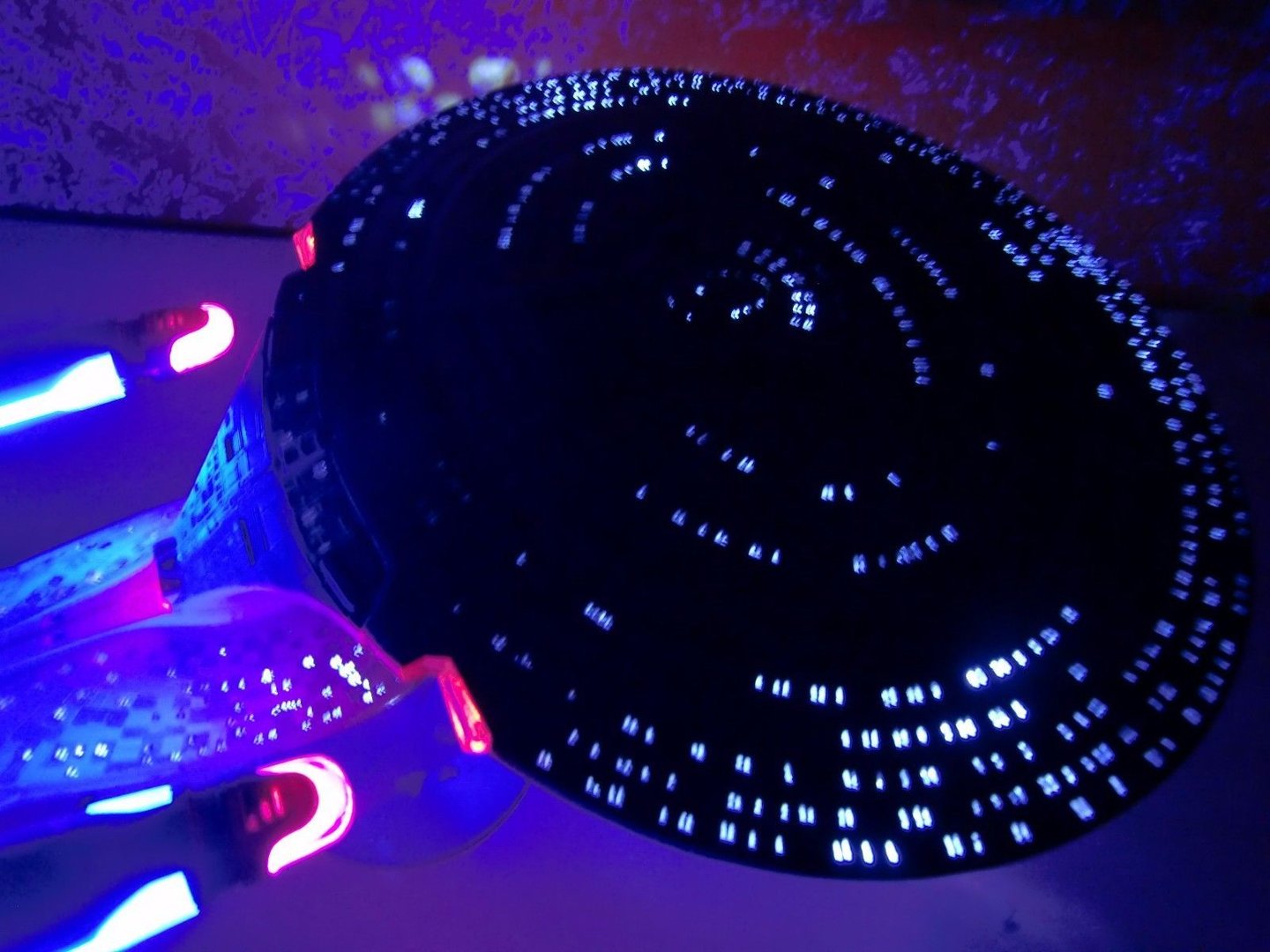 Effekt LED Beleuchtungsset - für Round2 U.S.S. Enterprise NCC 1701-D 1/1400 Modellbausatz